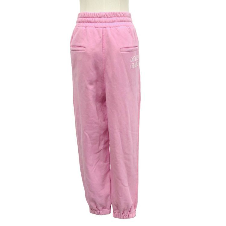 Miu Miu Miu Miu Pink Logo Embroidered Sweatpants Size 38 Size 26" / US 2 / IT 38 - 2 Thumbnail