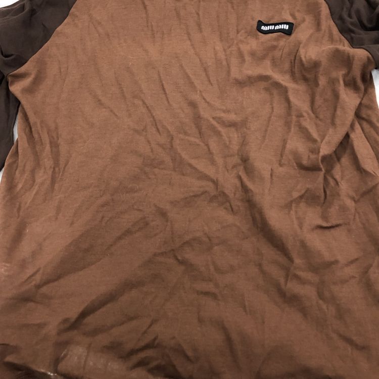 Miu Miu Miu Miu Brown Logo Patch Long Sleeve T-Shirt Size S Size S / US 4 / IT 40 - 7 Thumbnail