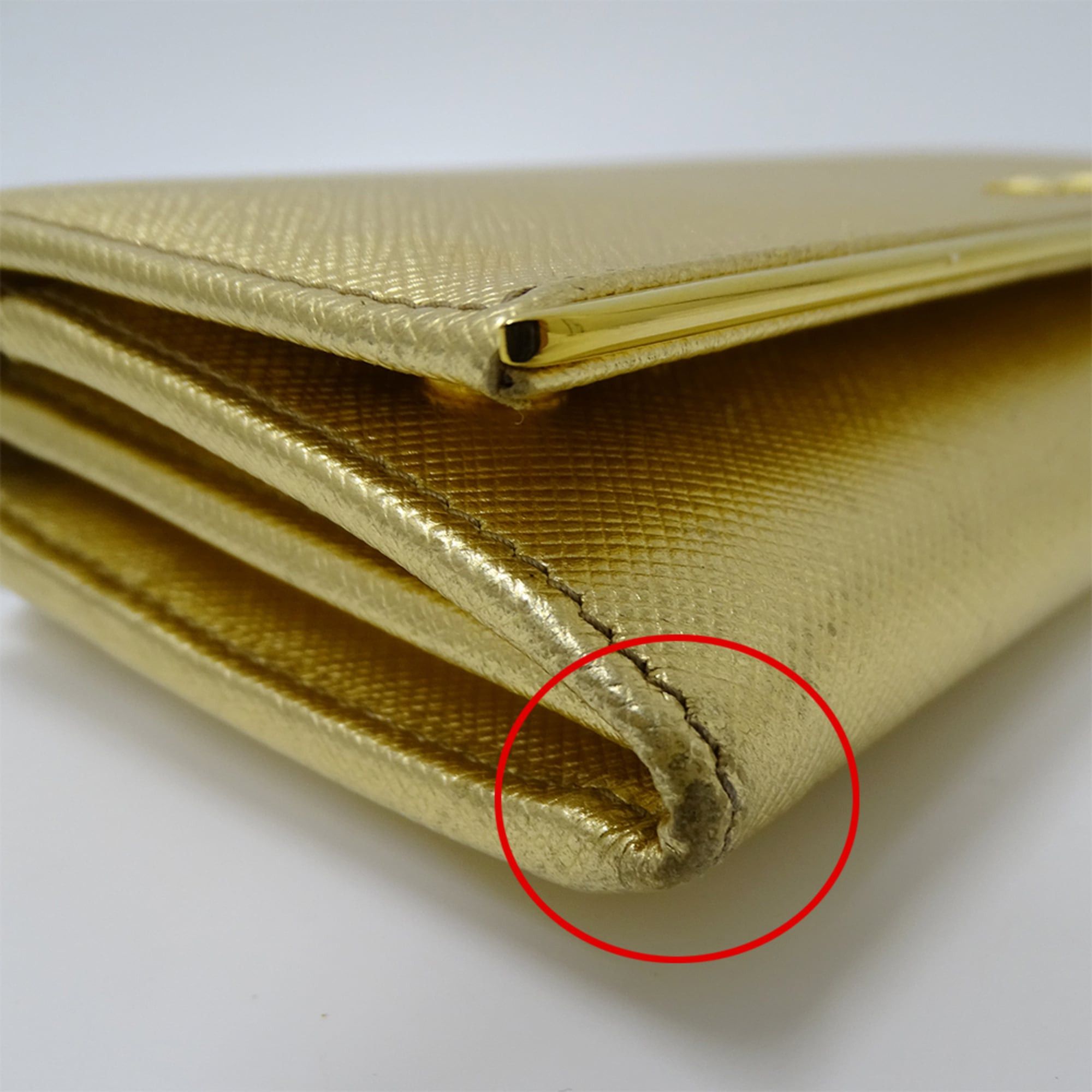 Prada Prada Women's Wallet, Brand Name Long Saffiano Leather, Metal, Gold, 1MH132 Size ONE SIZE - 12 Thumbnail