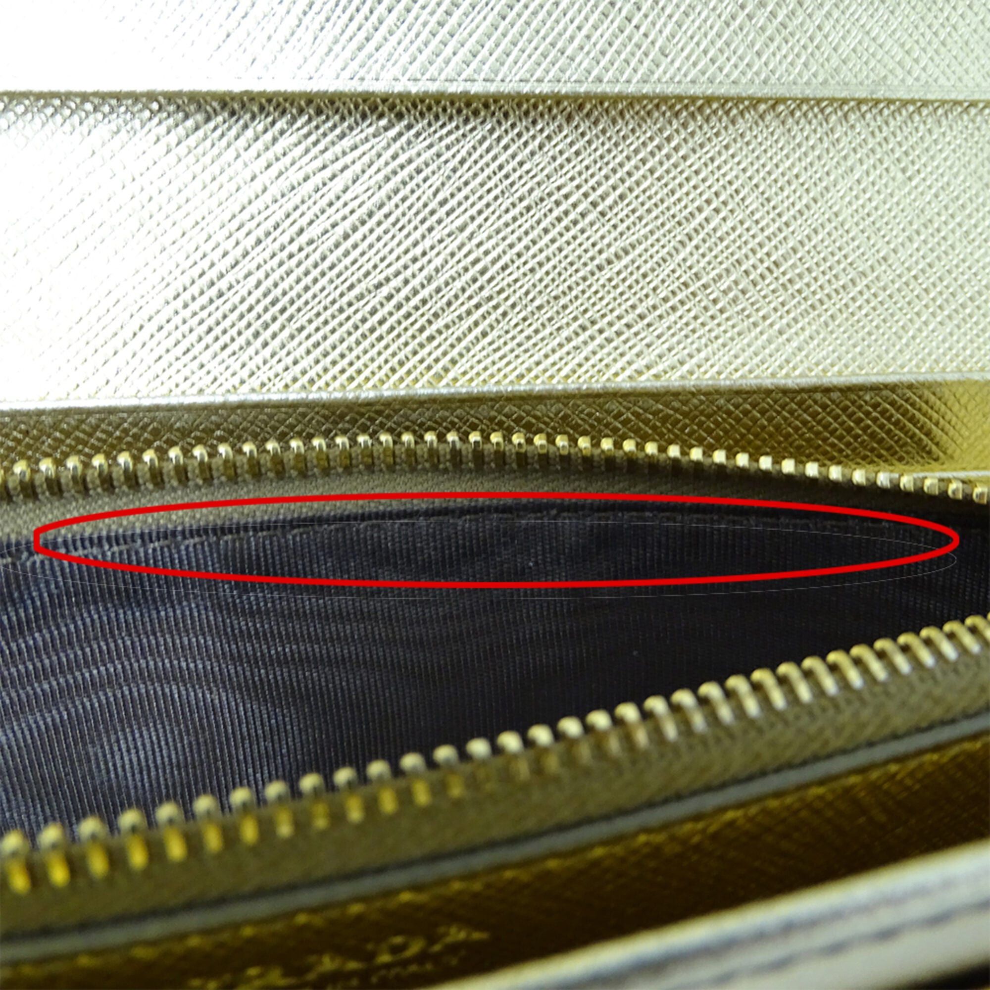 Prada Prada Women's Wallet, Brand Name Long Saffiano Leather, Metal, Gold, 1MH132 Size ONE SIZE - 16 Thumbnail