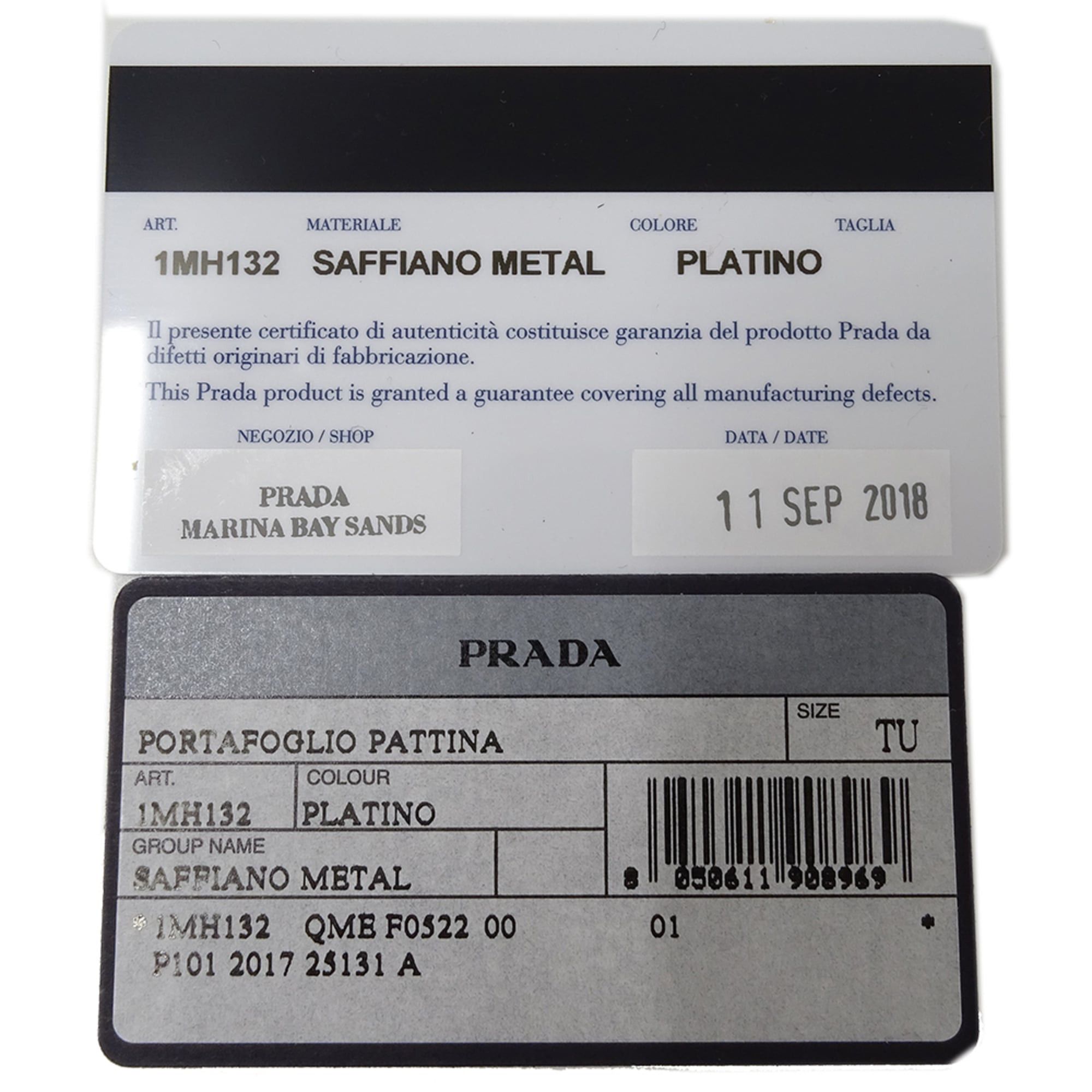 Prada Prada Women's Wallet, Brand Name Long Saffiano Leather, Metal, Gold, 1MH132 Size ONE SIZE - 9 Thumbnail