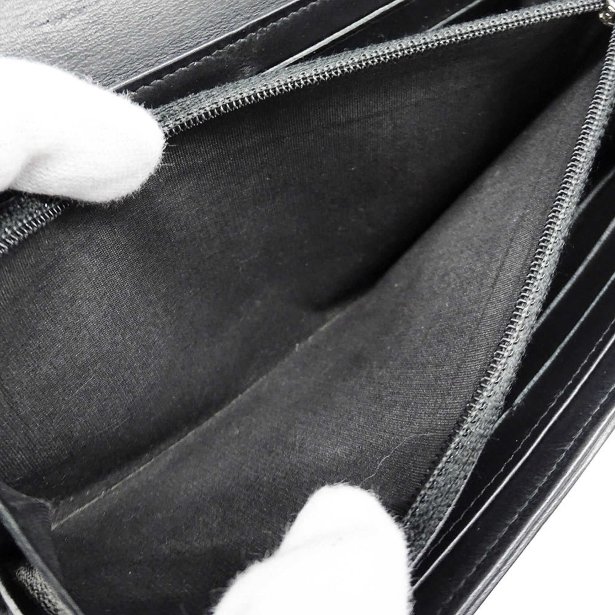 Chanel Chanel Women's Wallet, Brand Name Long Leather, Black, Silver Hardware, Flap Closure Size ONE SIZE - 6 Thumbnail
