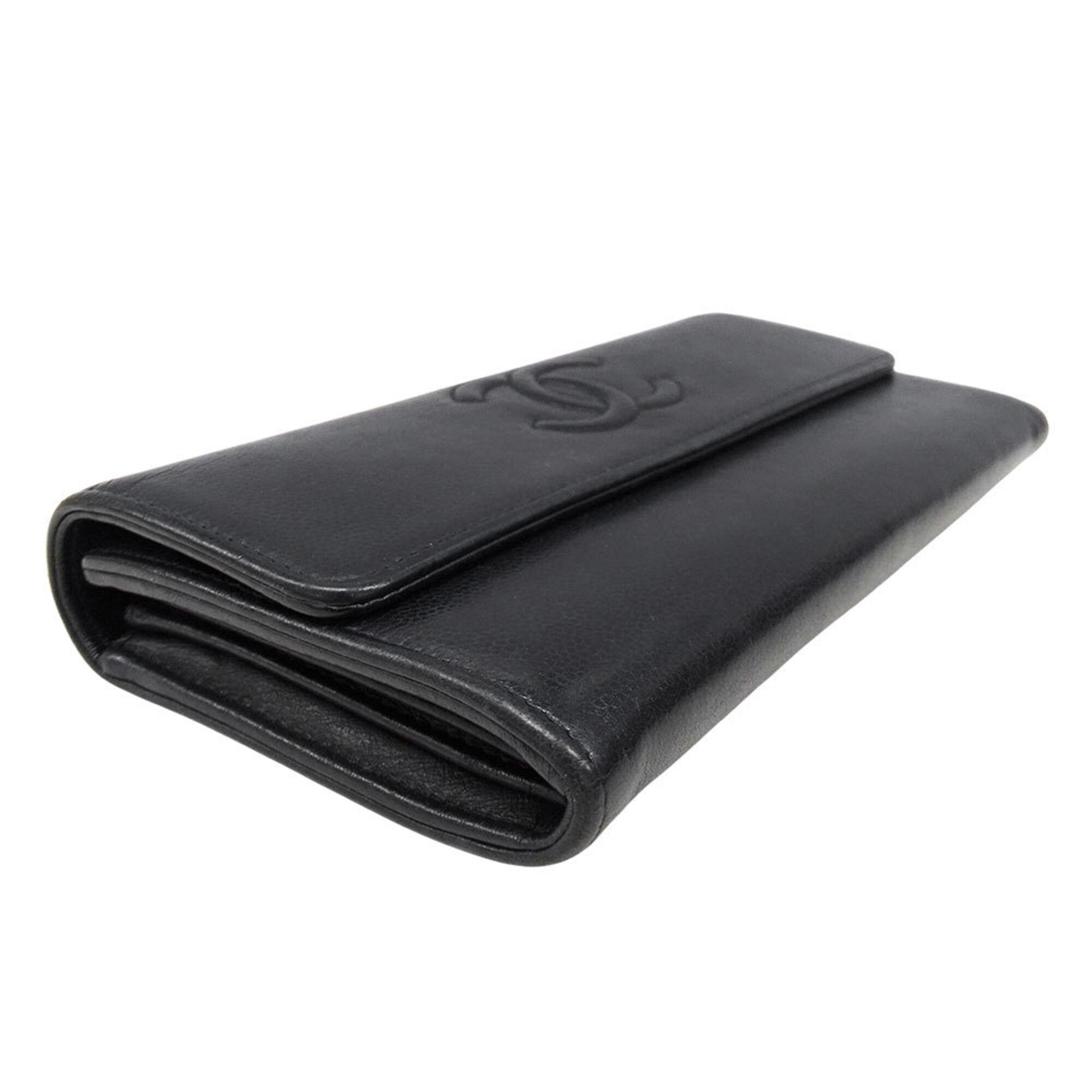 Chanel Chanel Women's Wallet, Brand Name Long Leather, Black, Silver Hardware, Flap Closure Size ONE SIZE - 3 Thumbnail
