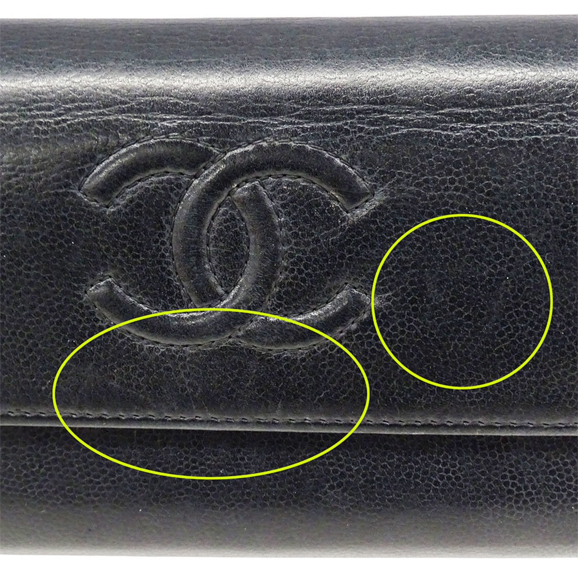 Chanel Chanel Women's Wallet, Brand Name Long Leather, Black, Silver Hardware, Flap Closure Size ONE SIZE - 10 Thumbnail