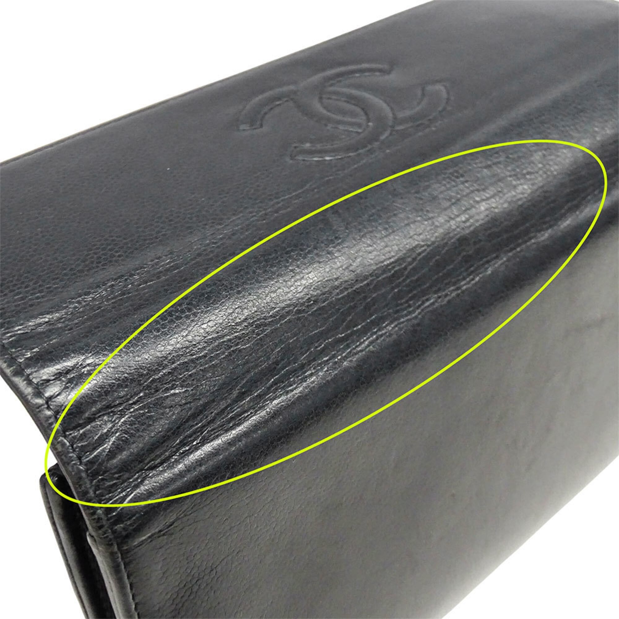 Chanel Chanel Women's Wallet, Brand Name Long Leather, Black, Silver Hardware, Flap Closure Size ONE SIZE - 11 Thumbnail
