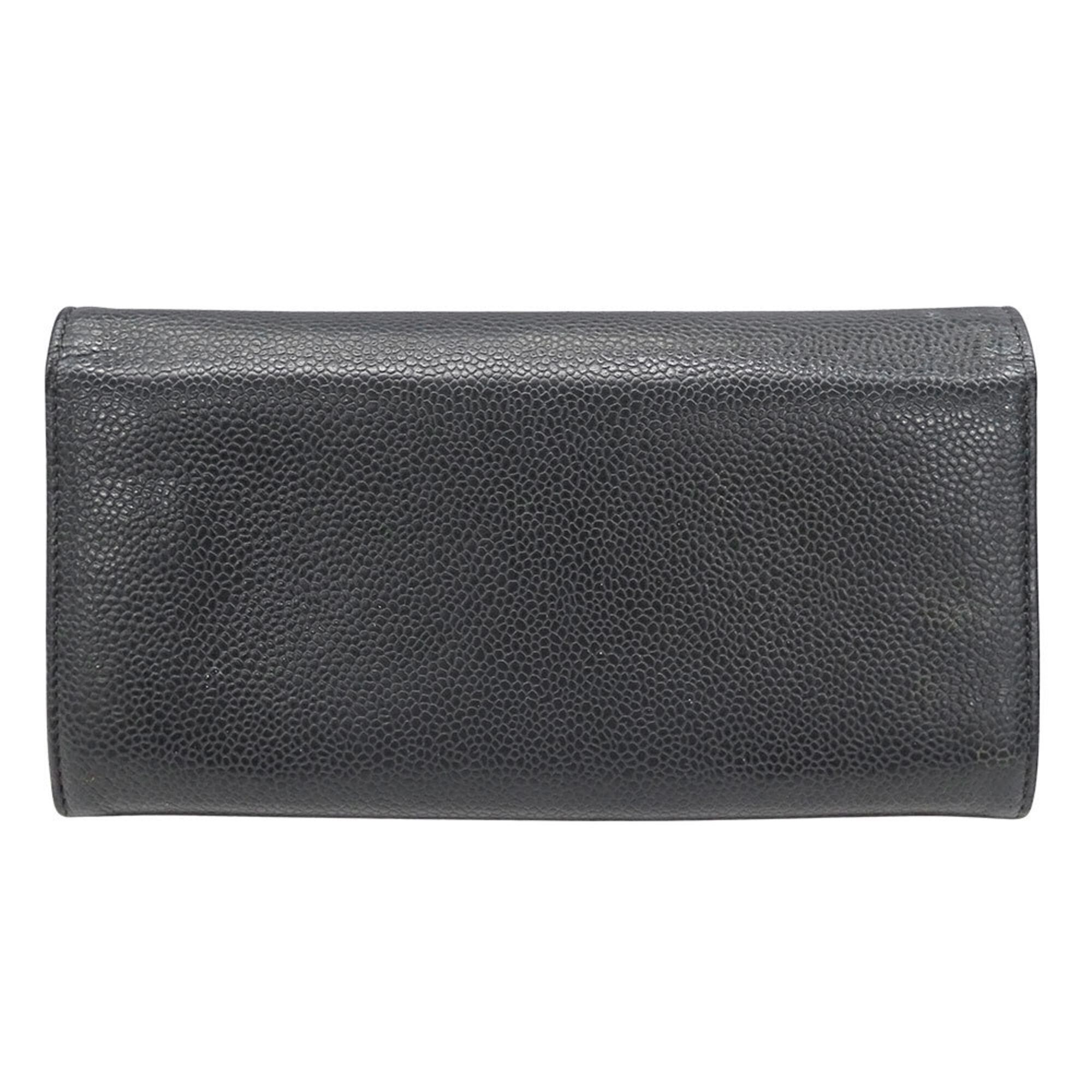 Chanel Chanel Women's Wallet, Brand Name Long Caviar Leather, Charcoal Gray, Flap Type Size ONE SIZE - 2 Thumbnail