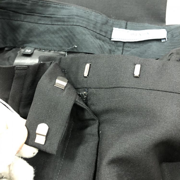 Prada Prada Black Mohair Blend Pants Size 38 Size 26" / US 2 / IT 38 - 7 Thumbnail