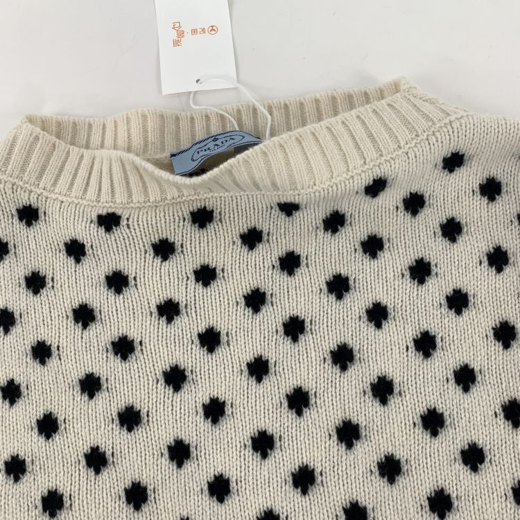 Prada Prada Polka Dot Virgin Wool Cashmere Sweater Size 36 Size XS / US 0-2 / IT 36-38 - 5 Thumbnail