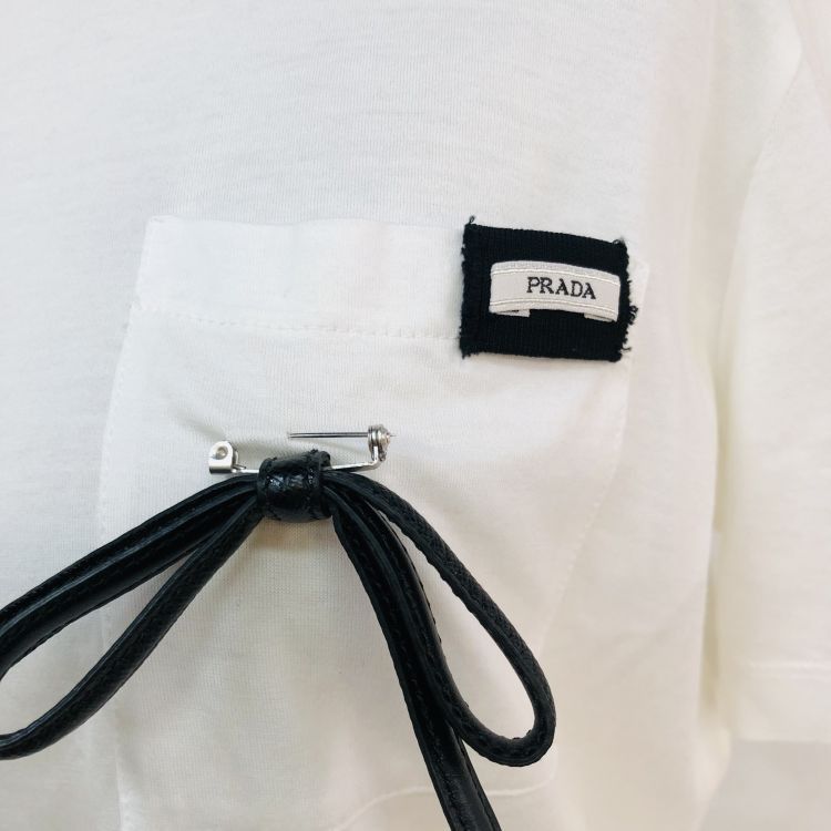 Prada Prada Logo Pocket Bow T-Shirt Size S Size S / US 4 / IT 40 - 6 Thumbnail