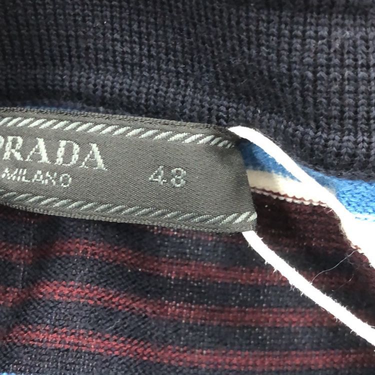 Prada Prada Striped Wool Polo Size M Size US M / EU 48-50 / 2 - 3 Thumbnail