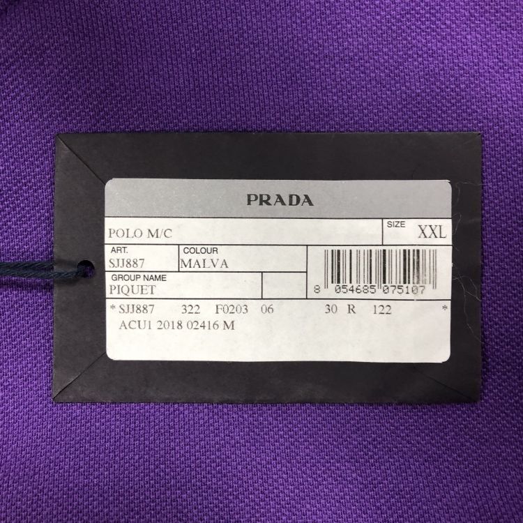 Prada Prada Purple Polo Shirt Size XXL Size US XXL / EU 58 / 5 - 6 Thumbnail