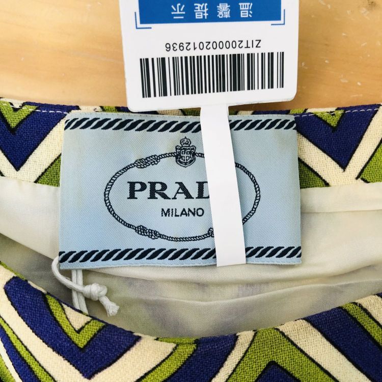 Prada Prada Geometric Print Embellished Midi Dress Size 40 Size S / US 4 / IT 40 - 3 Thumbnail