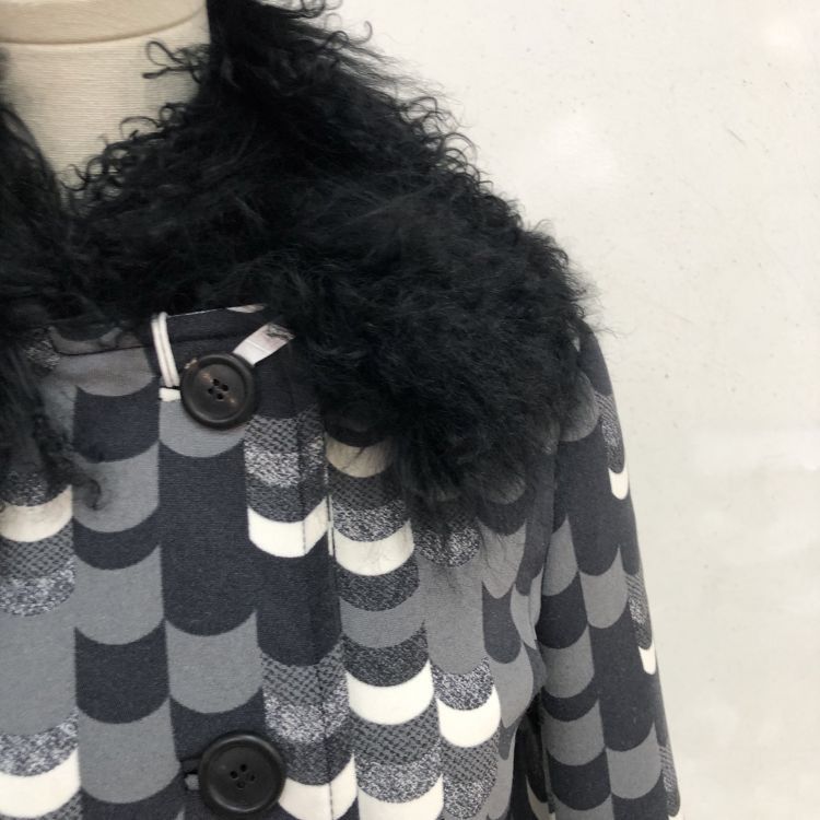 Prada Prada Patterned Fur Collar Coat Size 40 Size S / US 4 / IT 40 - 10 Thumbnail