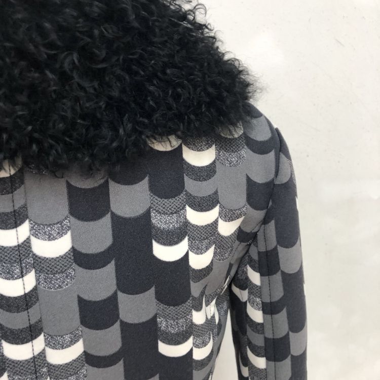 Prada Prada Patterned Fur Collar Coat Size 40 Size S / US 4 / IT 40 - 8 Thumbnail