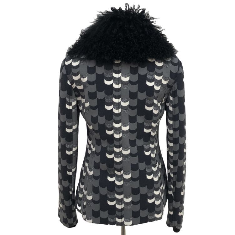 Prada Prada Patterned Fur Collar Coat Size 40 Size S / US 4 / IT 40 - 2 Thumbnail