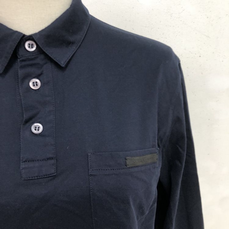 Prada Prada Long Sleeve Polo Shirt Navy Size S Size US S / EU 44-46 / 1 - 8 Thumbnail