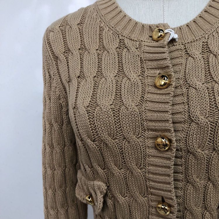 Prada Prada Beige Cable Knit Cardigan Size 36 Size XS / US 0-2 / IT 36-38 - 7 Thumbnail