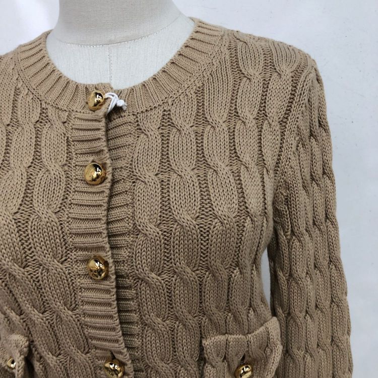 Prada Prada Beige Cable Knit Cardigan Size 36 Size XS / US 0-2 / IT 36-38 - 8 Thumbnail