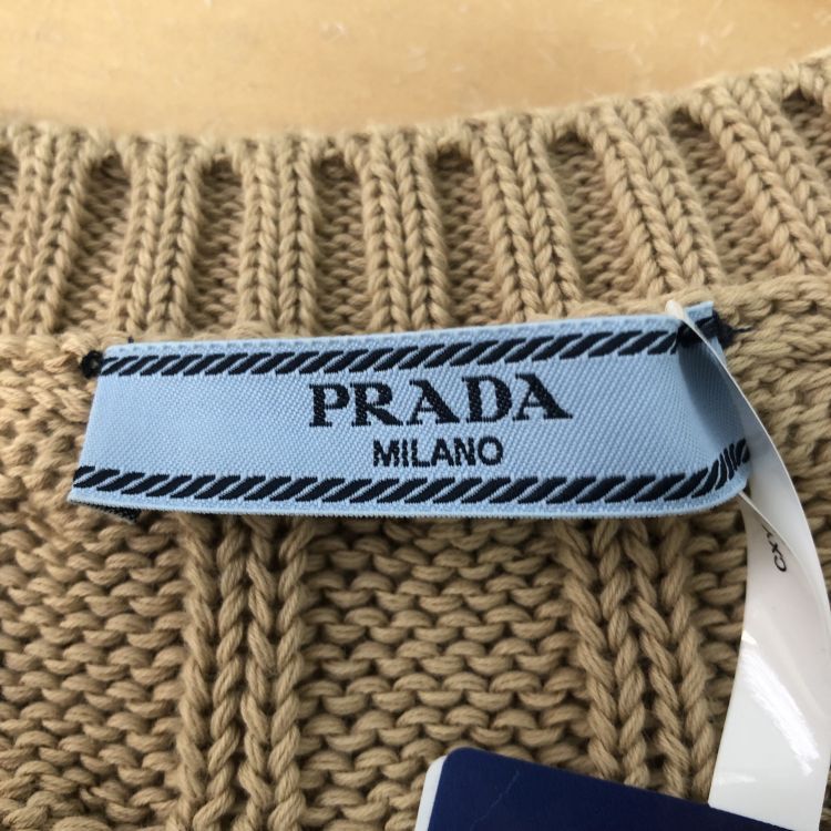 Prada Prada Beige Cable Knit Cardigan Size 36 Size XS / US 0-2 / IT 36-38 - 3 Thumbnail