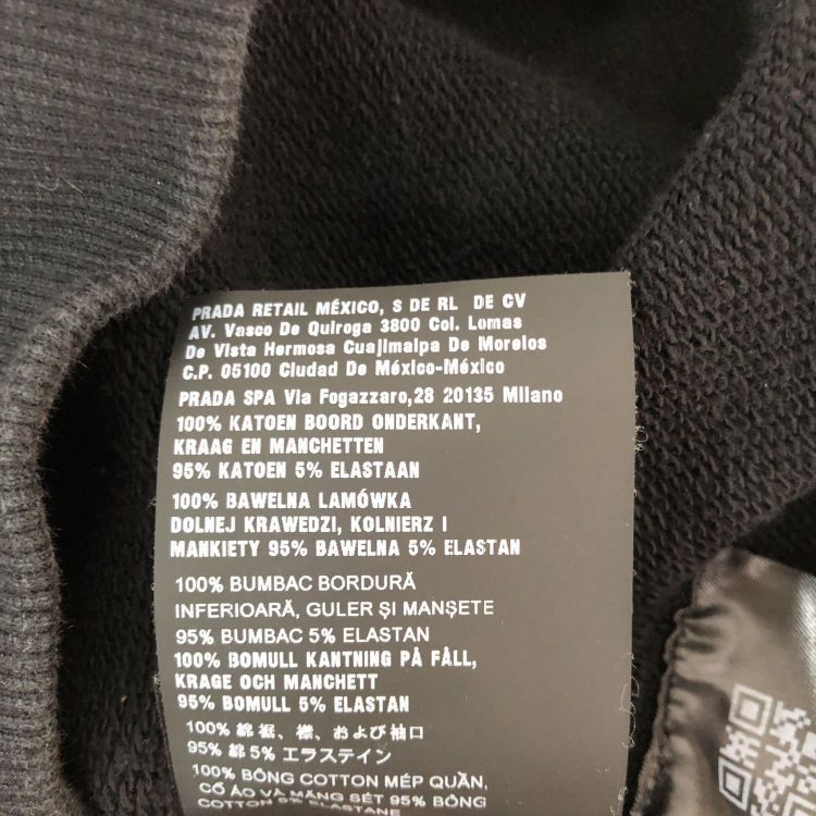 Prada Prada Logo Sweatshirt Black Size S Size US S / EU 44-46 / 1 - 6 Thumbnail