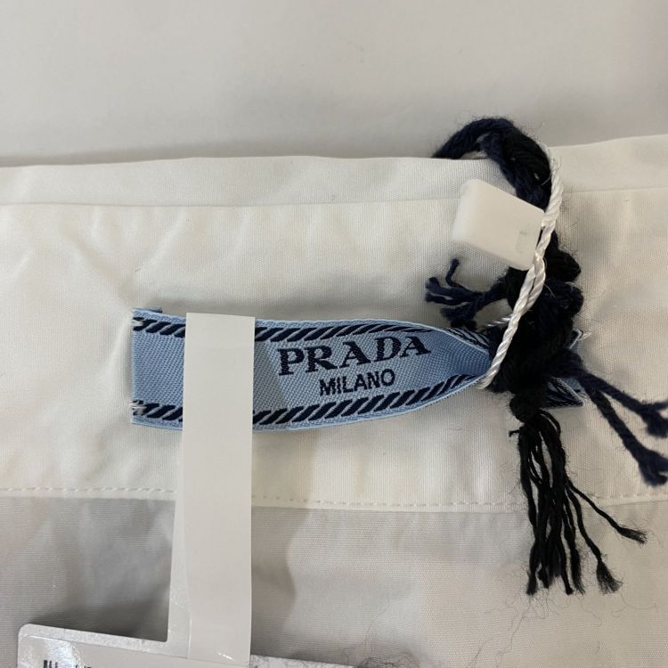 Prada Prada Embroidered Logo Button Up Shirt Size 40 Size S / US 4 / IT 40 - 3 Thumbnail