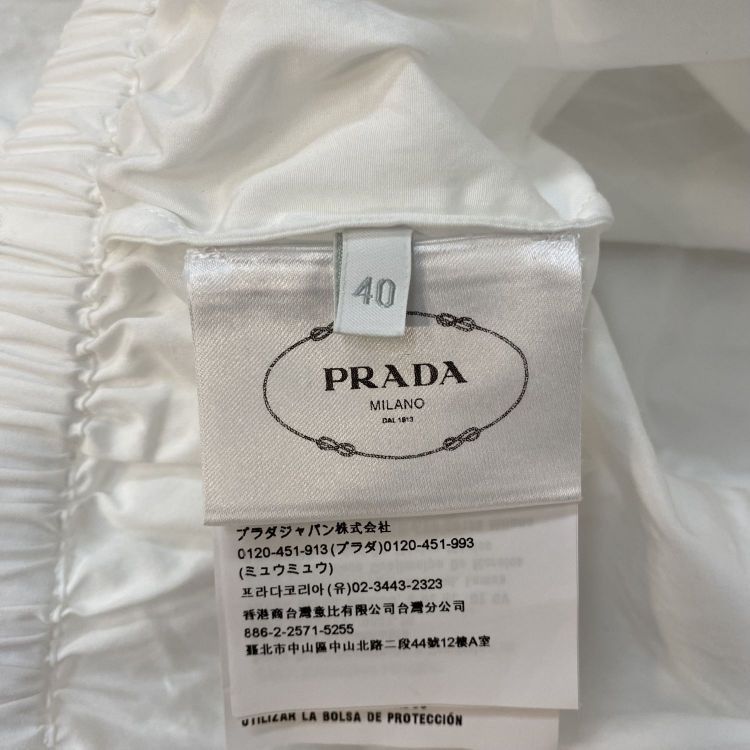Prada Prada Embroidered Logo Button Up Shirt Size 40 Size S / US 4 / IT 40 - 4 Thumbnail