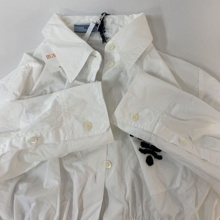 Prada Prada Embroidered Logo Button Up Shirt Size 40 Size S / US 4 / IT 40 - 12 Thumbnail