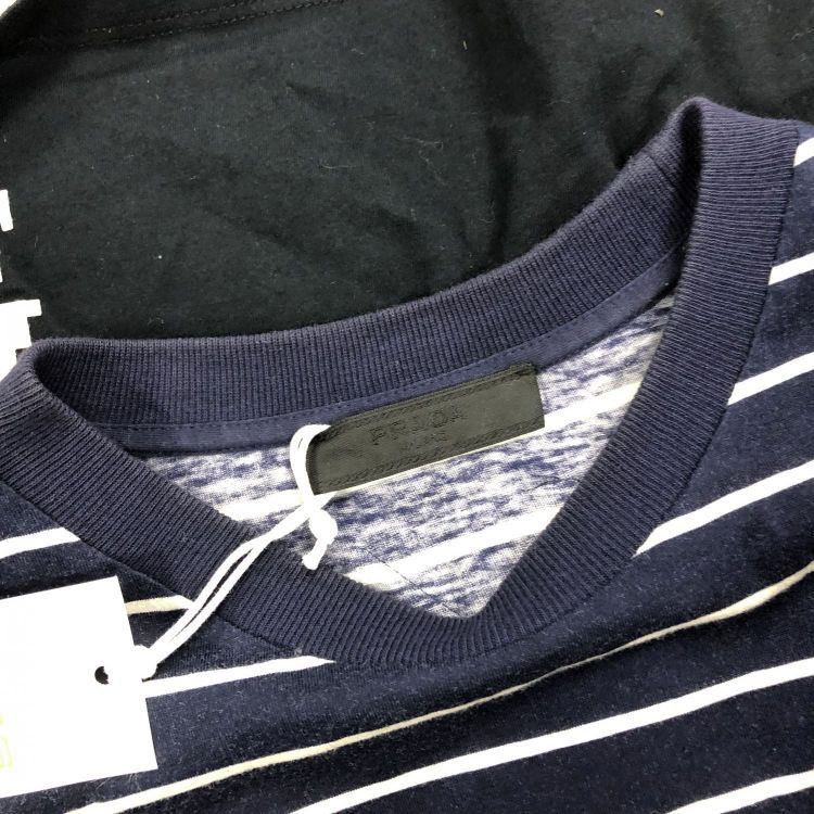 Prada Prada Pixel Rocket Striped Long Sleeve T-Shirt Size M Size US M / EU 48-50 / 2 - 6 Thumbnail