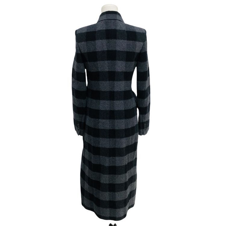Balenciaga Balenciaga Checked Virgin Wool Coat Size 36 Size XS / US 0-2 / IT 36-38 - 2 Thumbnail