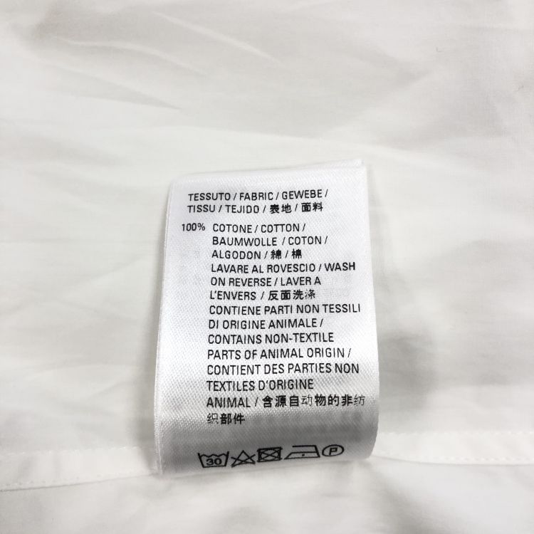 Balenciaga Balenciaga Logo Collar White Shirt Size M Size US M / EU 48-50 / 2 - 4 Thumbnail