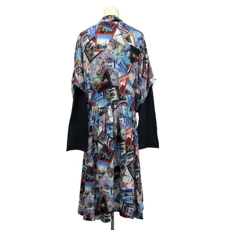 Balenciaga Balenciaga Postcard Print Midi Dress Size 2 Size S / US 4 / IT 40 - 2 Thumbnail