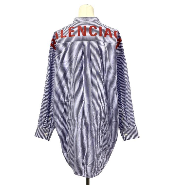 Balenciaga Balenciaga Stripe Logo Button Up Size 36 Size XS / US 0-2 / IT 36-38 - 2 Thumbnail