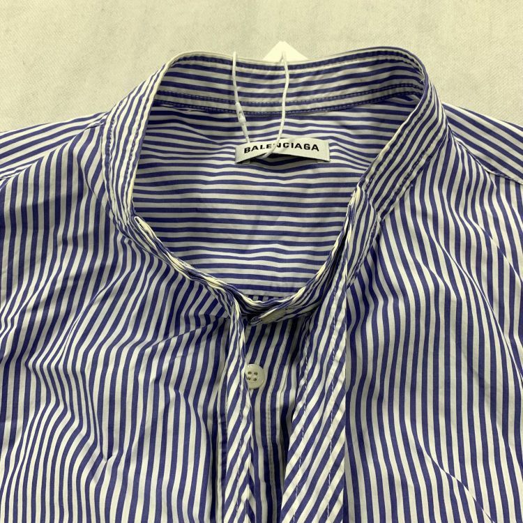 Balenciaga Balenciaga Stripe Logo Button Up Size 36 Size XS / US 0-2 / IT 36-38 - 6 Thumbnail
