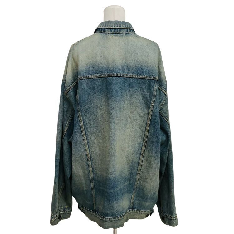 Balenciaga Balenciaga Distressed Denim Jacket Size 2 Size US M / EU 48-50 / 2 - 2 Thumbnail