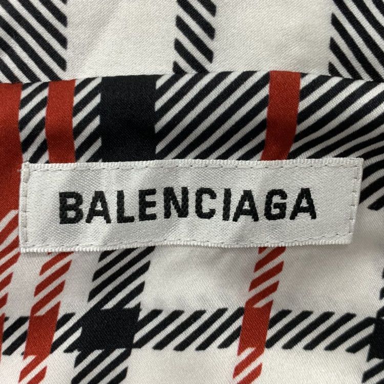Balenciaga Balenciaga Plaid Silk Button Up Size 38 Size S / US 4 / IT 40 - 3 Thumbnail