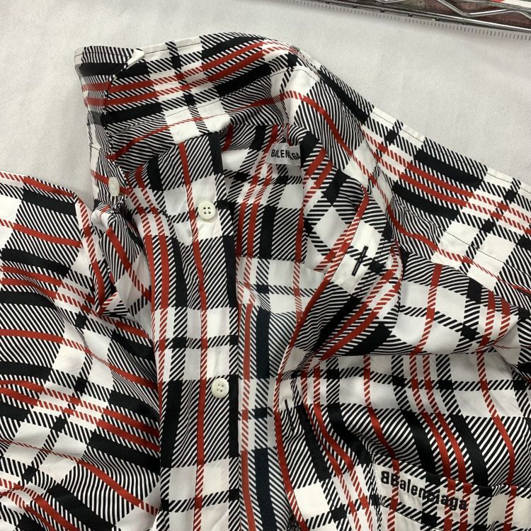 Balenciaga Balenciaga Plaid Silk Button Up Size 38 Size S / US 4 / IT 40 - 10 Thumbnail