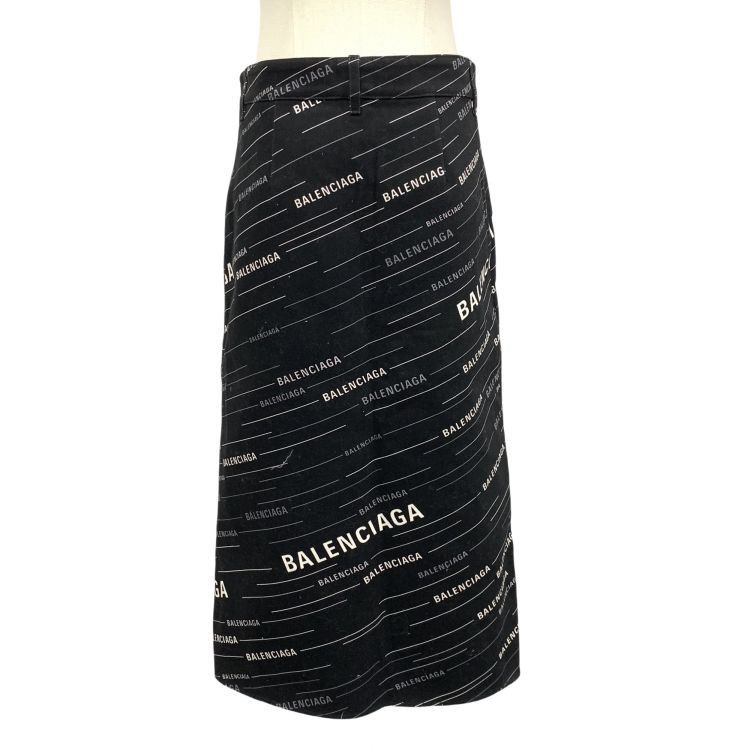 Balenciaga Balenciaga All Over Logo Print Midi Skirt Size 36 Size 25" / US 0 / IT 36 - 2 Thumbnail