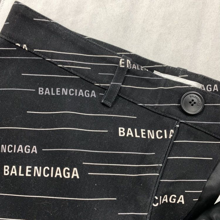 Balenciaga Balenciaga All Over Logo Print Midi Skirt Size 36 Size 25" / US 0 / IT 36 - 6 Thumbnail