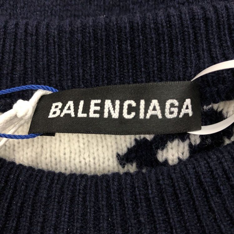 Balenciaga Balenciaga All-over Logo Sweater Size S Size US S / EU 44-46 / 1 - 3 Thumbnail