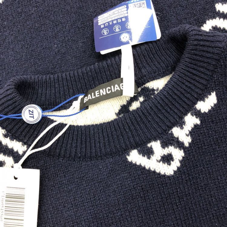 Balenciaga Balenciaga All-over Logo Sweater Size S Size US S / EU 44-46 / 1 - 6 Thumbnail