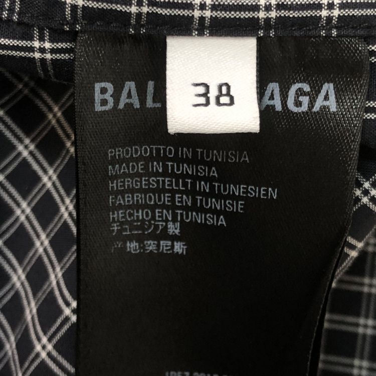 Balenciaga Balenciaga Monogram Check Shirt Size 38 Size US S / EU 44-46 / 1 - 4 Thumbnail
