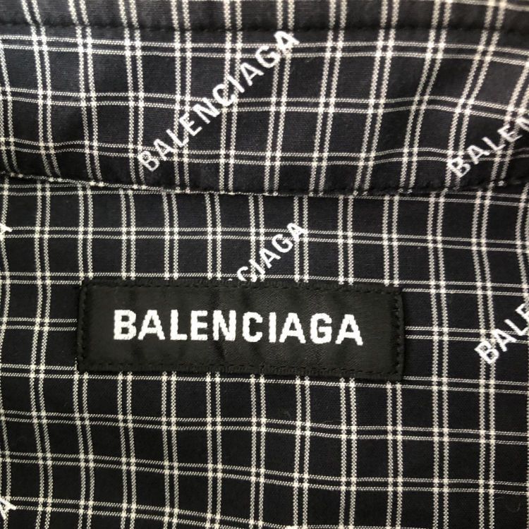 Balenciaga Balenciaga Monogram Check Shirt Size 38 Size US S / EU 44-46 / 1 - 3 Thumbnail