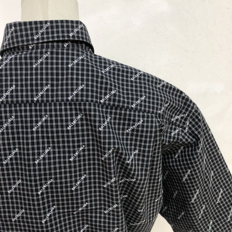 Balenciaga Balenciaga Monogram Check Shirt Size 38 Size US S / EU 44-46 / 1 - 8 Thumbnail