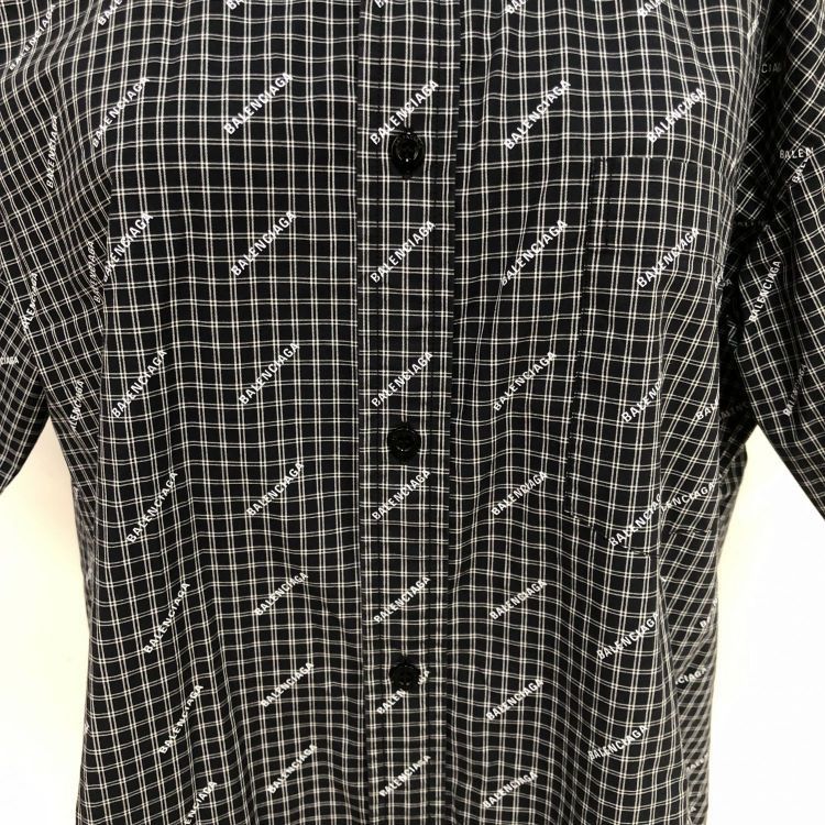 Balenciaga Balenciaga Monogram Check Shirt Size 38 Size US S / EU 44-46 / 1 - 7 Thumbnail