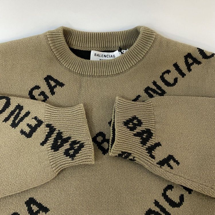 Balenciaga Balenciaga Logo Pattern Sweater Size XS Size US XS / EU 42 / 0 - 9 Thumbnail