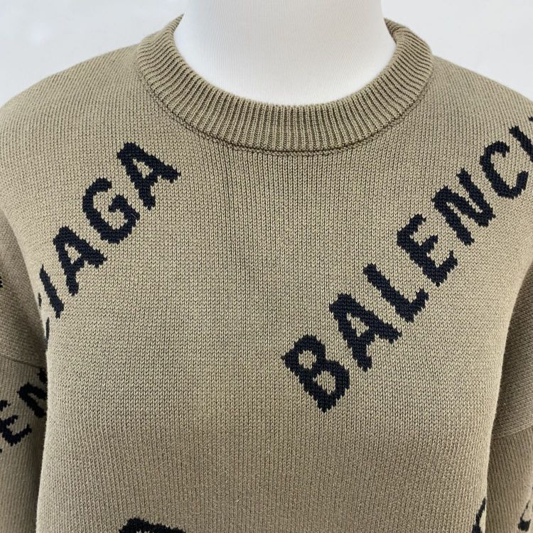 Balenciaga Balenciaga Logo Pattern Sweater Size XS Size US XS / EU 42 / 0 - 6 Thumbnail