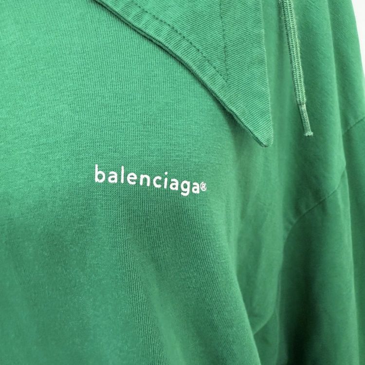 Balenciaga Balenciaga Green Hooded Long Sleeve Top Size XS Size XS / US 0-2 / IT 36-38 - 8 Thumbnail
