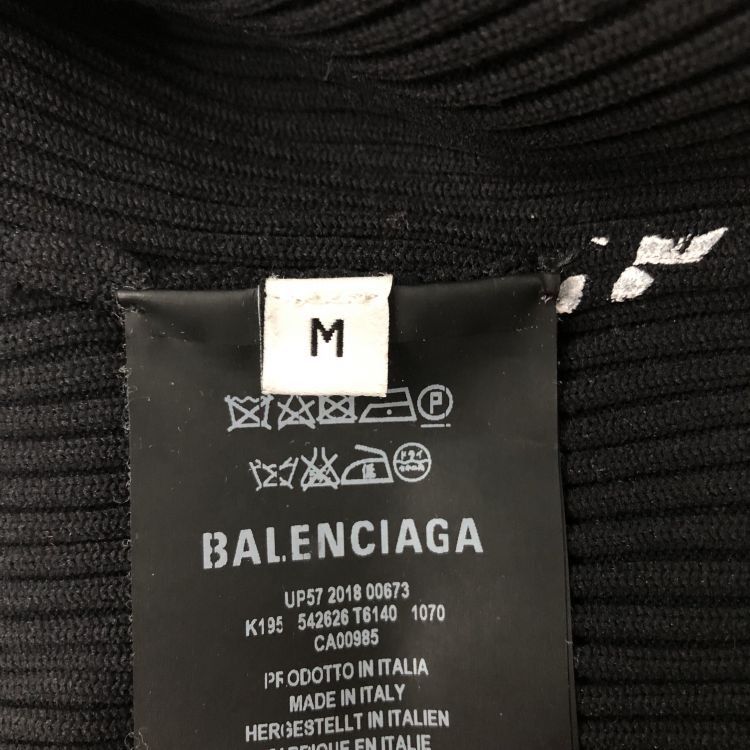 Balenciaga Balenciaga Logo Ribbed Long Sleeve Top Size M Size M / US 6-8 / IT 42-44 - 4 Thumbnail