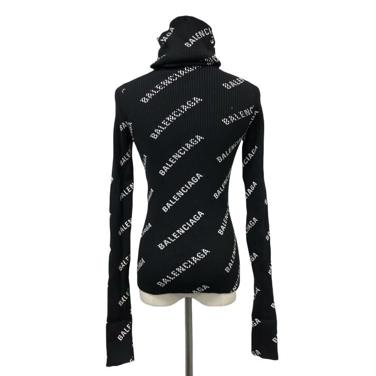 Balenciaga Balenciaga Logo Ribbed Long Sleeve Top Size M Size M / US 6-8 / IT 42-44 - 2 Thumbnail
