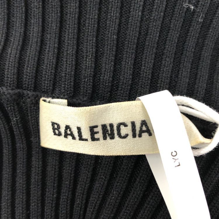 Balenciaga Balenciaga Logo Ribbed Long Sleeve Top Size M Size M / US 6-8 / IT 42-44 - 3 Thumbnail